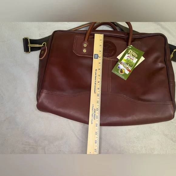 Duluth Pack Freelance Briefcase Black Leather Bag Business Everyday Travel - Picture 11 of 12